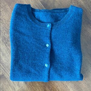 J. Crew Cashmere Cardigan in Heather Tide - Women's Size M